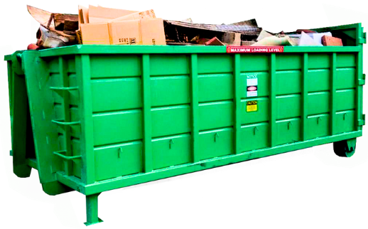Wise Dumpsters 20-yard green roll-off dumpster